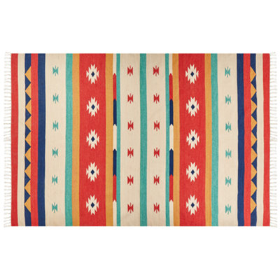 Cotton Kilim Rug 200 x 300 cm Multicolour MARGARA