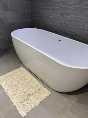 Cotton Loop Shaggy Bath Mat Natural 50x80cm