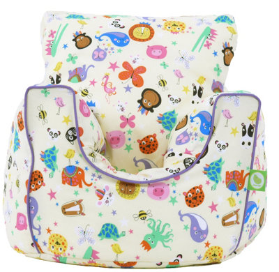 Cotton Party Animals Bean Bag Arm Chair Toddler Size
