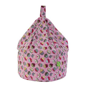 Cotton Pink Cupcake Bean Bag Child Size