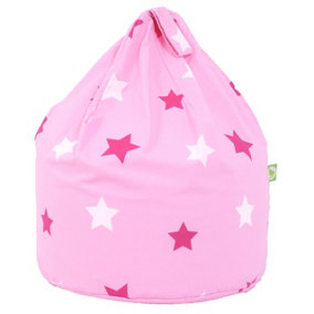 Cotton Pink Stars Bean Bag Large Size
