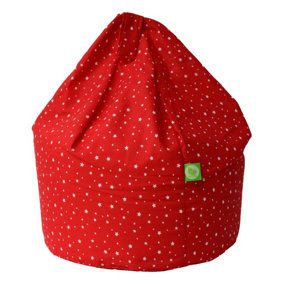 Cotton Red Stars Bean Bag Large Size