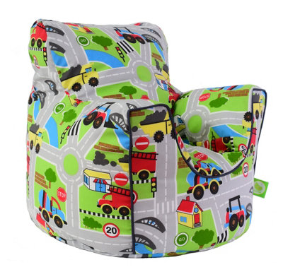 Cotton Road Map Bean Bag Arm Chair Toddler Size
