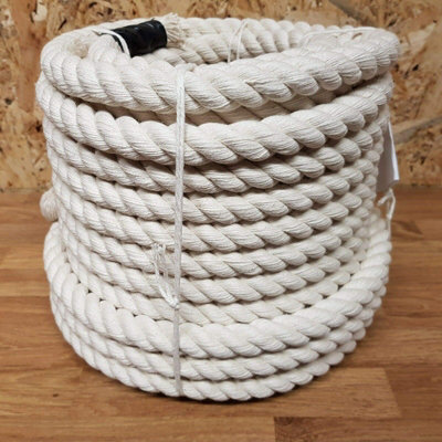 Cotton Rope, Natural Twisted Cotton Thread - 20 m / 65 ft of 10 mm ...