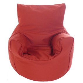 Cotton Twill Terracotta Bean Bag Arm Chair Toddler Size