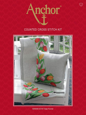 Counted Cross Stitch Kit: Tablecloth: Christmas Bullfinches