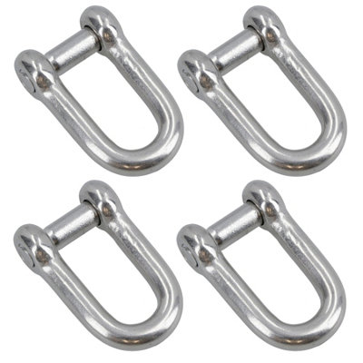 Countersunk Pin Dee Shackle 4pk 12mm Hex Socket Rigging Link Stainless ...