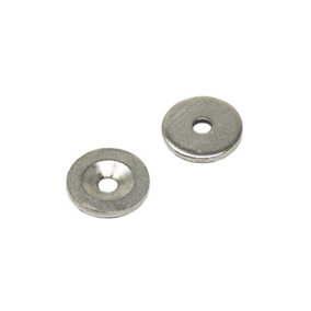 Countersunk Steel Disc for Using Magnets, Hang Artwork or Noticeboards - 18mm dia x 2mm thick x 4.2mm hole - Pack of 10