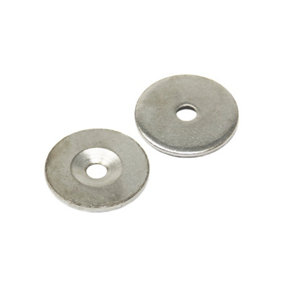 Countersunk Steel Disc for Using Magnets, Hang Artwork or Noticeboards - 27mm dia x 2mm thick x 5.2mm hole - Pack of 10