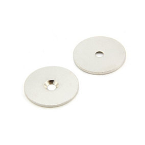 Countersunk Steel Disc for Using Magnets, Hang Artwork or Noticeboards - 32mm dia x 2mm thick x 4mm hole - Pack of 10