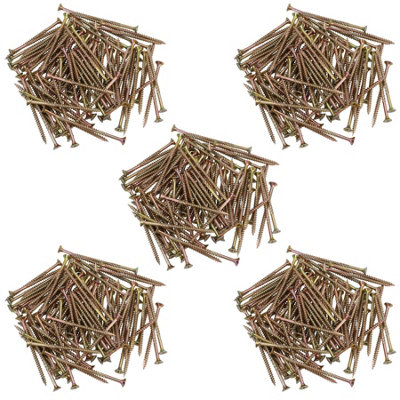 Countersunk Wood Screws 5.0 x 80mm Serrated Edge Prevent Splitting PZ2 500pc