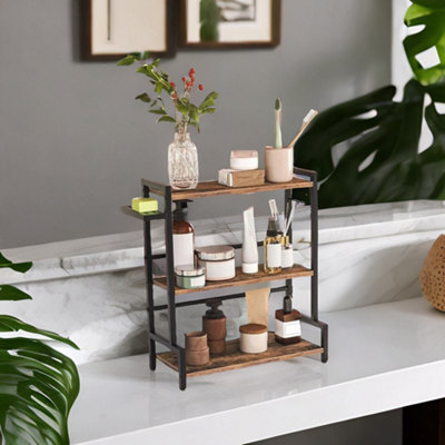Countertop Spice Rack Kitchen Organiser Rustic