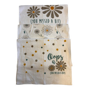 Country Club 3 Pack Tea Towels Oops A Daisy