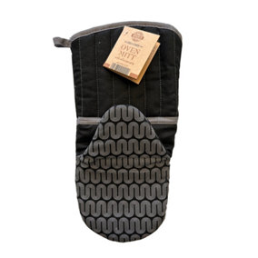 Country Club Chef Silicone Oven Mitt Black