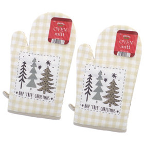 Country Club Christmas Tree Oven Mitt, Set of 2