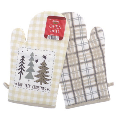 Country Club Christmas Tree Oven Mitt, Set of 2