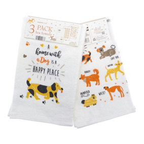 Country Club Dogs Set of 3 Tea Towels