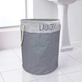 Country Club Large Laundry Bag Grey Geometric