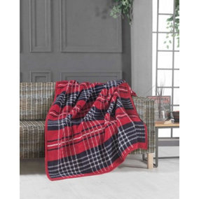 Country Club Red Luxury Blanket 150 x 200cm