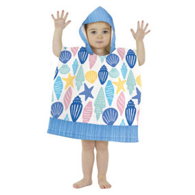 Country Club Toddler's Beach Towel Poncho Shells