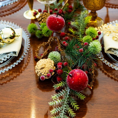 Country Hedgerow Xmas Table Decoration Christmas Garland - 180cm - 3