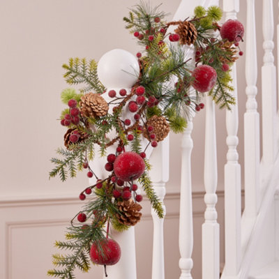 Country Hedgerow Xmas Table Decoration Christmas Garland - 180cm - 5