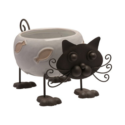 Country Living Ceramic Cat Planter