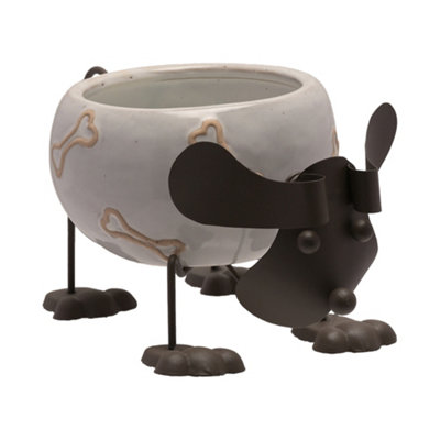 Country Living Ceramic Dog Planter