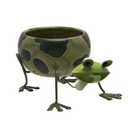 Country Living Ceramic Frog Planter