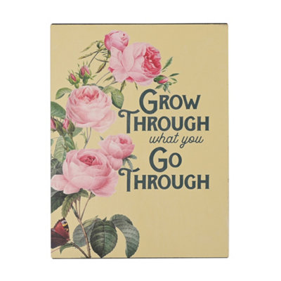 Country Living Wall Plaque - Grow Through What You Go Through