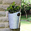 Country Outdoor Garden Wall Hanging Planter with Brass Plaque