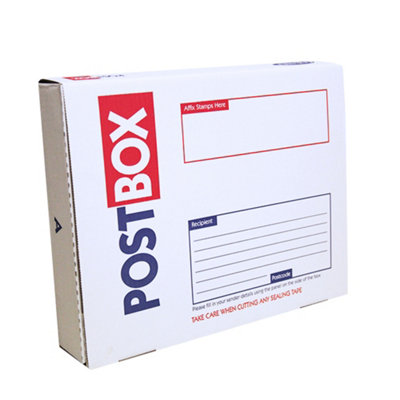 County Stationery Rectangle Parcel Box White (75mm x 445mm x 350mm)