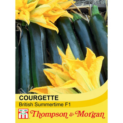 Courgette British Summertime F1 Hybrid 1 Seed Packet (6 Seeds)