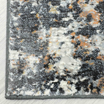 Couture Charcoal/Copper 52023-3616 Hall Runner Carpet Runner Rug
