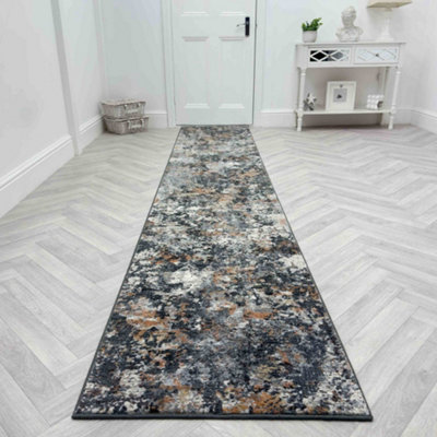 Couture Charcoal/Copper 52023-3616 Hall Runner Carpet Runner Rug