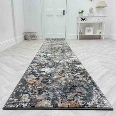 Couture Charcoal/Copper 52023-3616 Hall Runner Carpet Runner Rug