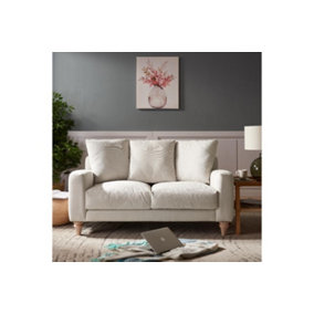 Covent 2 Seater Sofa With Scatter Back Cushions, Ivory Linen
