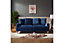 Covent 3 Seater Sofa With Scatter Back Cushions, Navy Blue Velvet