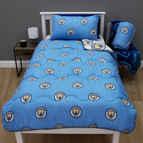 Coverless Duvet Manchester City FC Filled Quilt Cover Bedding Set, Double