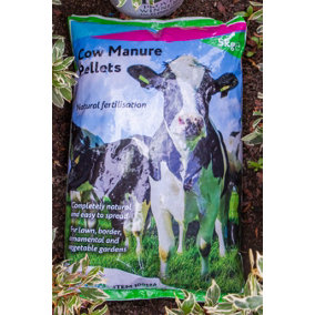 Cow Manure Pellets, 5kg - Natural Soil Fertiliser and Improver - Organic Fertilisers for Gardens Manure for Gardens Promotes Growt