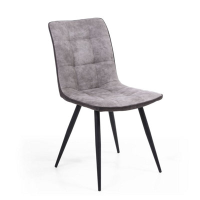 Cowboy Suede Effect Light Grey Chair