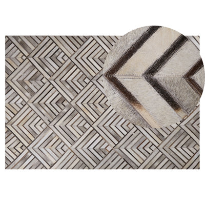 Cowhide Area Rug 140 x 200 cm Beige TEKIR