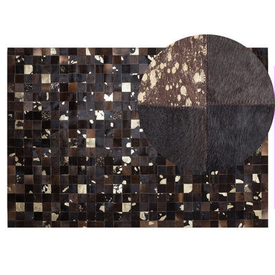 Cowhide Area Rug 140 x 200 cm Brown BANDIRMA