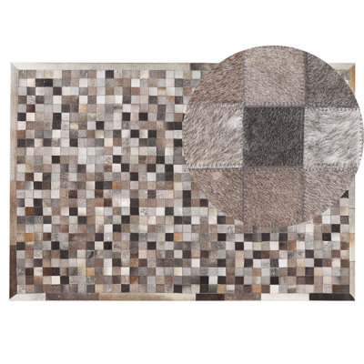 Cowhide Area Rug 140 x 200 cm Multicolour ARMUTLU