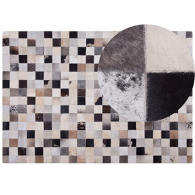 Cowhide Area Rug 160 x 230 cm Brown RIZE