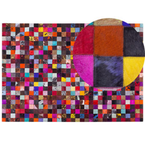 Cowhide Area Rug 160 x 230 cm Multicolour ENNE