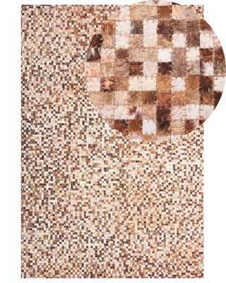 Cowhide Area Rug Brown 140 x 200 cm TORUL