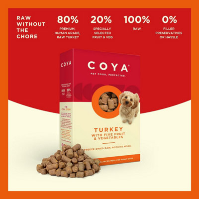 Coya Freeze-Dried Raw 6pk Adult Dog Food - Turkey - 6 x 150g