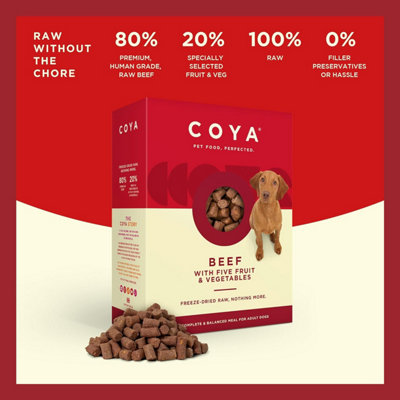 Coya Freeze-Dried Raw Adult Dog Food - Beef - 750g