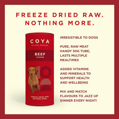 Coya Freeze-Dried Raw Adult Dog Topper - Beef - 50g